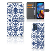 Motorola Moto E32 | Moto E32s Hoesje Flower Blue - thumbnail