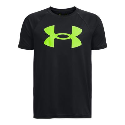Under Armour Tech Big Logo T-Shirt Kids Zwart Lichtgroen Under Armour Tech Big Logo T-Shirt Kids Zwart Lichtgroen
