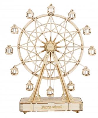 Robotime modelbouwpakket Ferriswheel 16,5 cm hout 120 delig Robotime modelbouwpakket Ferriswheel 16,5 cm hout 120 delig