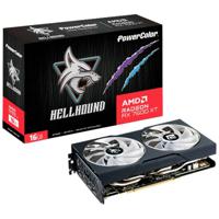 Powercolor AMD Radeon RX 7600 XT Videokaart Hellhound 16 GB GDDR6-RAM PCIe x16 HDMI, DisplayPort RGB-verlichting , Overclocked - thumbnail