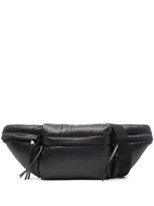 Jil Sander sac banane matelassé à logo imprimé - Noir