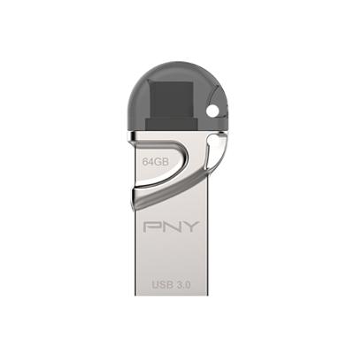 PNY Duo-link OTG USB flash drive 64 GB USB Type-A / Micro-USB 3.2 Gen 1 (3.1 Gen 1) Zilver