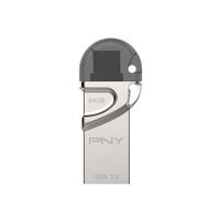 PNY Duo-link OTG USB flash drive 64 GB USB Type-A / Micro-USB 3.2 Gen 1 (3.1 Gen 1) Zilver