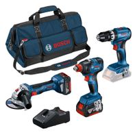 Bosch Blauw 3-delige 18v Combokit GSB 18V-45 + GDX 18V-200 + GWS 18V-7 + 2x5.0Ah - 0615990N31