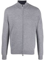 Corneliani pull en laine à fermeture zippée - Gris