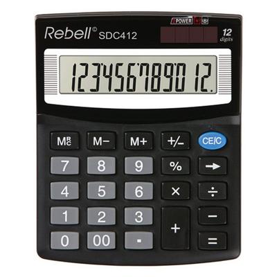 Rebell RE-SDC412-BX Calculator SDC412 Zwart Rebell RE-SDC412-BX Calculator SDC412 Zwart
