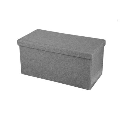 Opvouwbare Opbergbank - Opvouwbare Hocker - Stof - 37.5x76x37.5cm - Donkergrijs - Opbergbank - Opvouwbare Hocker Opvouwbare Opbergbank - Opvouwbare Hocker - Stof - 37.5x76x37.5cm - Donkergrijs - Opbergbank - Opvouwbare Hocker