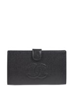 CHANEL Pre-Owned portefeuille pliant à logo CC (1998) - Noir