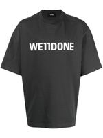 We11done t-shirt en coton à logo imprimé - Gris