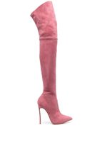 Casadei cuissardes Blade 115 mm en daim - Rose