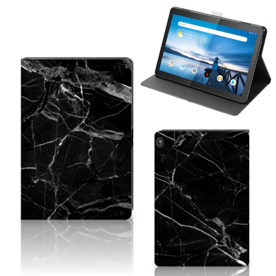 Lenovo Tablet M10 Leuk Tablet hoesje Marmer Zwart - Origineel Cadeau Vader Lenovo Tablet M10 Leuk Tablet hoesje Marmer Zwart - Origineel Cadeau Vader