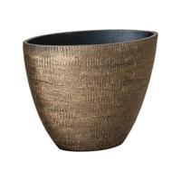 Ter Steege Planter Ryan Shiny Gold 33 cm ovale gouden bloempot voor - thumbnail