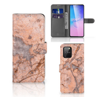 Samsung S10 Lite Bookcase Marmer Oranje - thumbnail