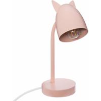 Kinderkamer bureaulamp - met oortjes - roze - metaal - 18 x 12,5 x 31 cm - tafellamp - thumbnail