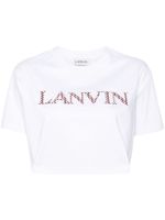 Lanvin t-shirt en coton à logo brodé - Blanc