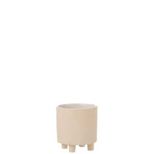 J-Line bloempot Zand - keramiek - beige - small - Ø 15.00 cm