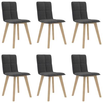 vidaXL Eetkamerstoelen 6 st donkergrijs