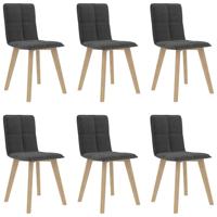 vidaXL Eetkamerstoelen 6 st donkergrijs