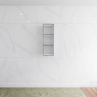 Zaro Lagom volledig naadloos solid surface nis 90cm mat zwart geschikt voor in of opbouw.