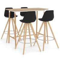 vidaXL 5-delige Barset zwart