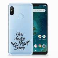 Xiaomi Mi A2 Lite Siliconen hoesje met naam Heart Smile