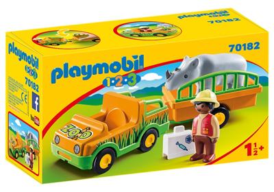 PLAYMOBIL 1, 2, 3   Dierenverzorger met neushoorn (70182)