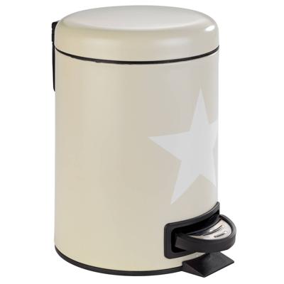 Wenko Pedaalemmer Stella 3 Liter 17 X 22,5 X 25 Cm Staal Crème