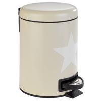 Wenko Pedaalemmer Stella 3 Liter 17 X 22,5 X 25 Cm Staal Crème