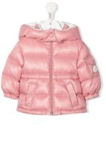 Moncler Enfant doudoune à patch logo - Rose