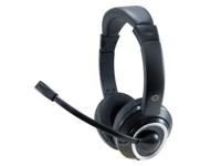 Conceptronic POLONA 01B Over Ear headset Telefoon Kabel Stereo Zwart Afstandsbediening, Volumeregeling, Microfoon uitschakelbaar (mute)