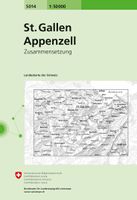 Wandelkaart - Topografische kaart 5014 St.Gallen - Appenzell | Swissto - thumbnail