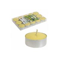 Citronella geurkaars theelichten - 15x - waxinelichtjes - 4 branduren   - - thumbnail