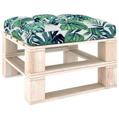 vidaXL Bankkussen pallet bladpatroon 70x70x10 cm