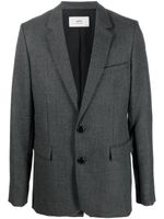 AMI Paris blazer en laine à simple boutonnage - Gris