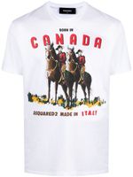 DSQUARED2 t-shirt à imprimé Born in Canada - Blanc