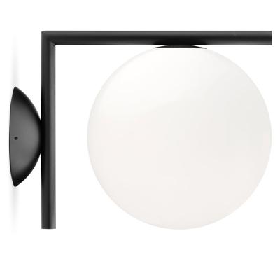 FLOS IC Wand- en Plafonlamp Small - Zwart