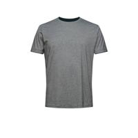 ESPRIT Men Casual gemêleerd T-shirt met contrastbies blauw/groen