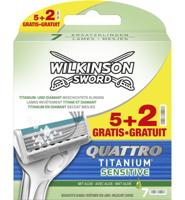 Wilkinson Wilkinson Quattro Titanium Sensitive Mesjes 5+2 (7st)