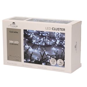 Clusterverlichting helder wit buiten 384 lampjes met timer kerstverlichting   -