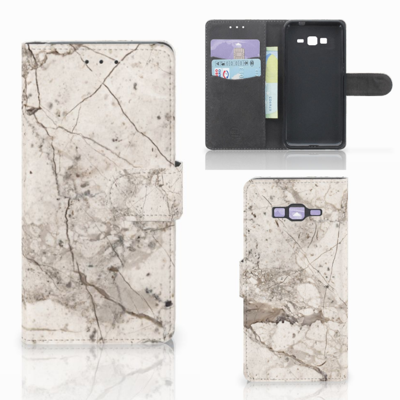 Samsung Galaxy Grand Prime | Grand Prime VE G531F Bookcase Marmer Beige