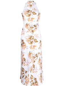 Reformation robe Casette à fleurs - Blanc