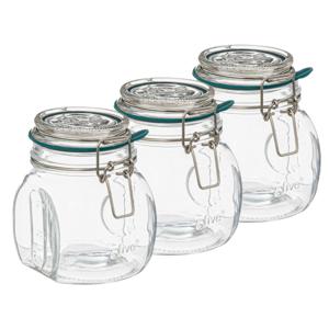 Weckpot/inmaakpot Jarro - 6x - 500 ml - glas - beugelsluiting - D11 x H14 cm