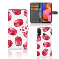 Samsung Galaxy A20s Book Cover Pink Macarons - thumbnail