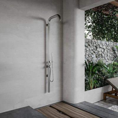 FortiFura Outdoor Original buitendouche met handdouche geborsteld RVS FortiFura Outdoor Original buitendouche met handdouche geborsteld RVS