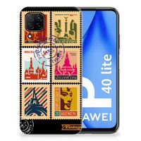 Huawei P40 Lite Siliconen Back Cover Postzegels - thumbnail