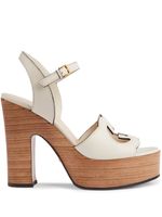 Gucci sandales GG 110 mm à talon - Blanc