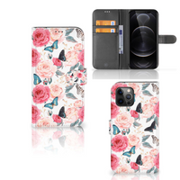 Apple iPhone 12 Pro Max Hoesje Butterfly Roses - thumbnail