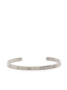 Maison Margiela bracelet manchette à logo Numerical - Argent