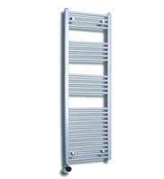 Sanicare elektrische design radiator 45x172cm zilvergrijs met thermostaat links zwart