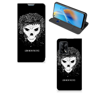 Mobiel BookCase OPPO A74 4G Skull Hair